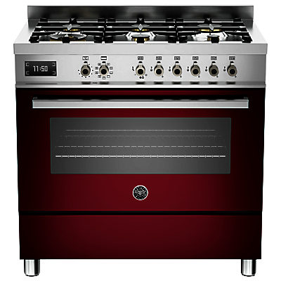 Bertazzoni Professional Series 90cm Dual Fuel Single Range Cooker Burgundy Bertazzoni Professional Series 90cm Dual Fuel Single Range Cooker Burgundy